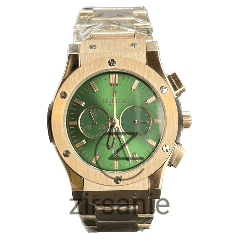 ساعت مچی مردانه هابلوت کرنوگراف کلاسیک Hublot Chronograph Classic Rosegold Green — تصویر ۲