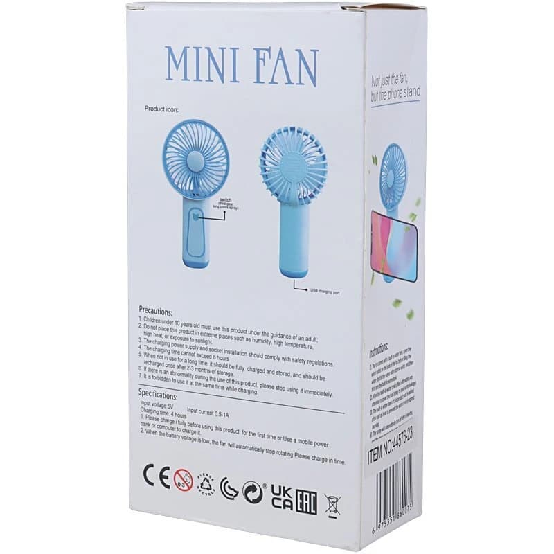 پنکه رومیزی شارژی Mini Fan کد 23-44576 — تصویر ۷