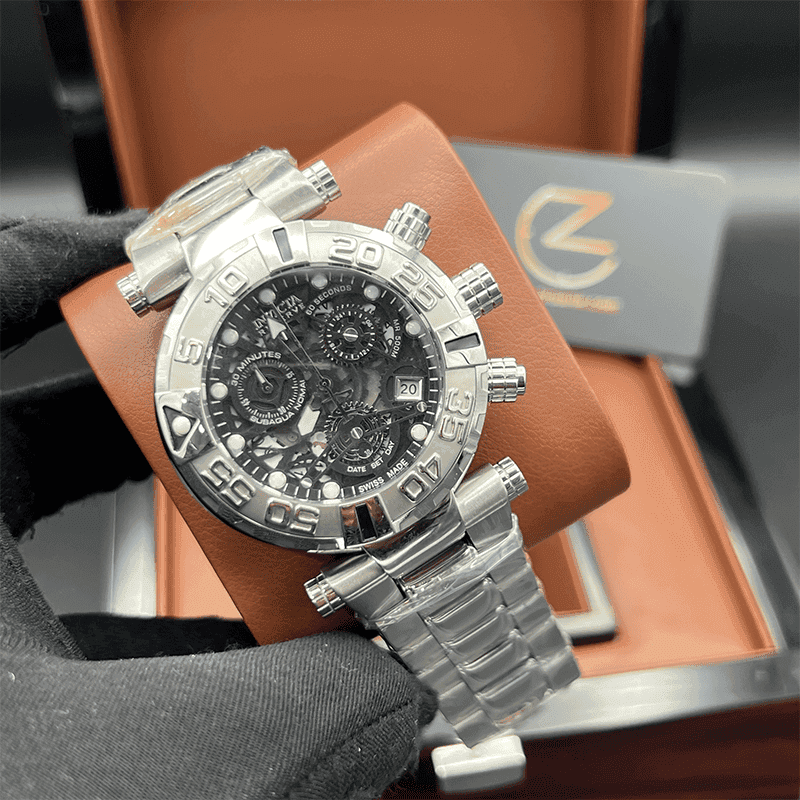 ساعت مچی مردانه اینویکتا سوباکو Invicta Subaqua Silver Black — تصویر ۶