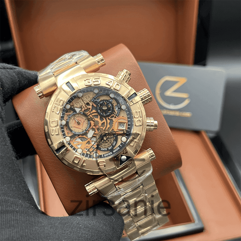 ساعت مچی مردانه اینویکتا سوباکو Invicta Subaqua Rosegold Black — تصویر ۷