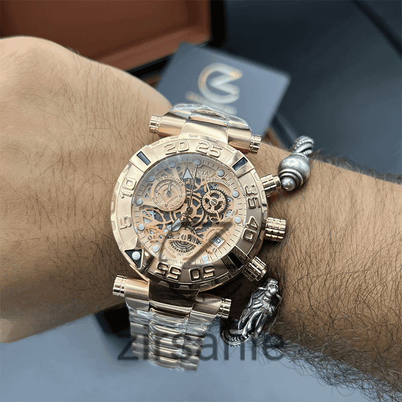 ساعت مچی مردانه اینویکتا سوباکو Invicta Subaqua Rosegold Black — تصویر ۵
