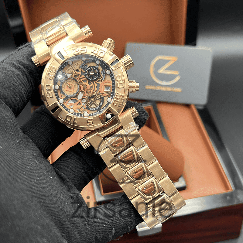 ساعت مچی مردانه اینویکتا سوباکو Invicta Subaqua Rosegold Black — تصویر ۳