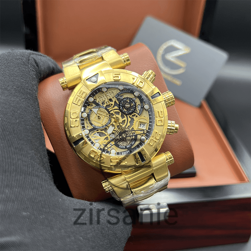 ساعت مچی مردانه اینویکتا سوباکو Invicta Subaqua Gold Black — تصویر ۷