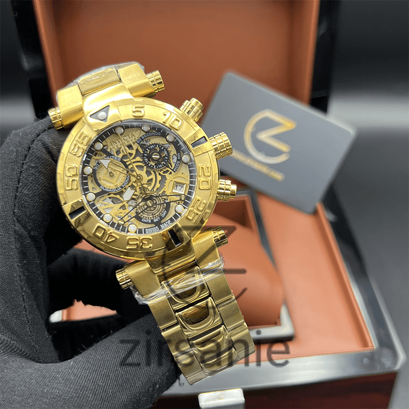 ساعت مچی مردانه اینویکتا سوباکو Invicta Subaqua Gold Black — تصویر ۹