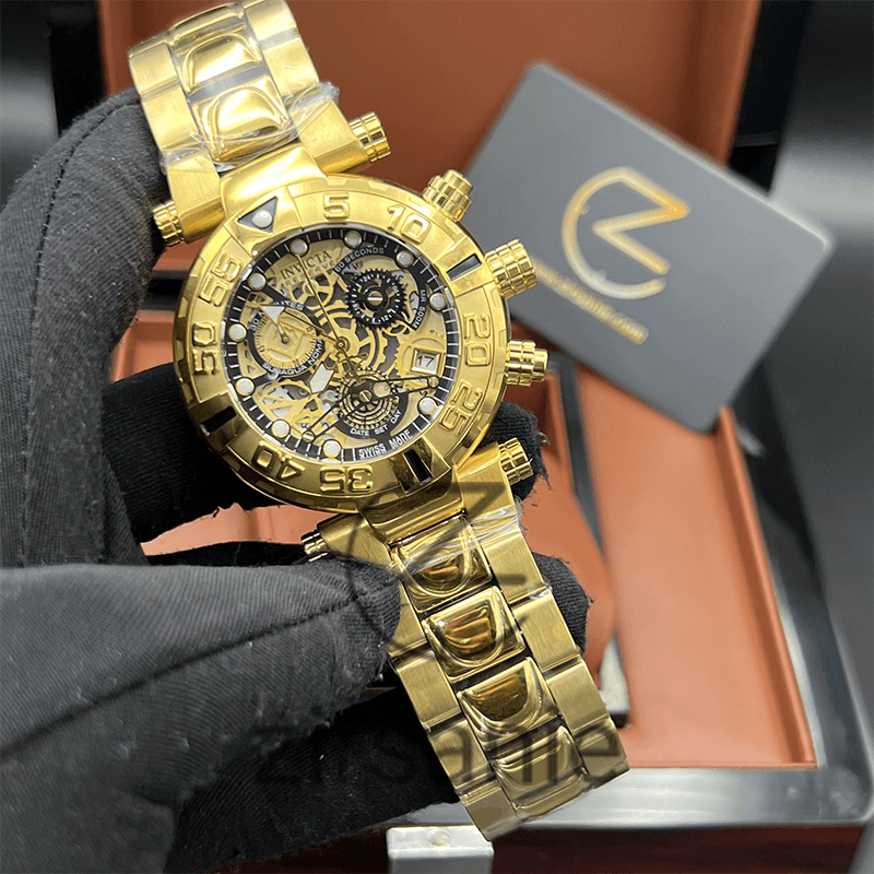 ساعت مچی مردانه اینویکتا سوباکو Invicta Subaqua Gold Black — تصویر ۴