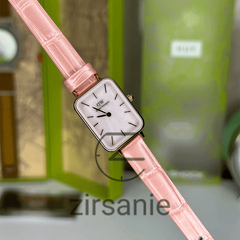 ساعت مچی زنانه دنیل ولینگتون Daniel Wellington Leather Rosegold Pink Square — تصویر ۶