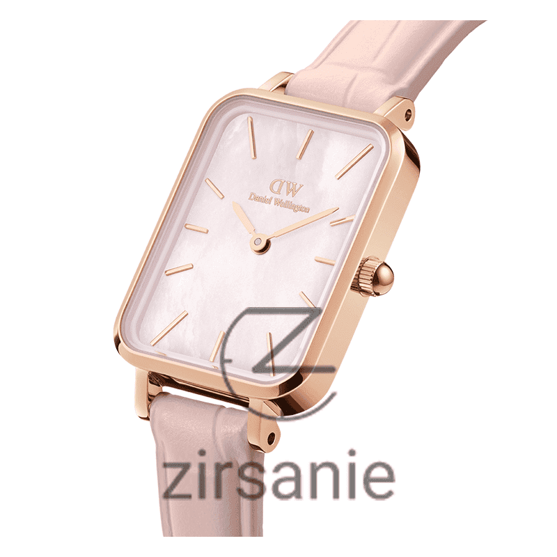 ساعت مچی زنانه دنیل ولینگتون Daniel Wellington Leather Rosegold Pink Square — تصویر ۳