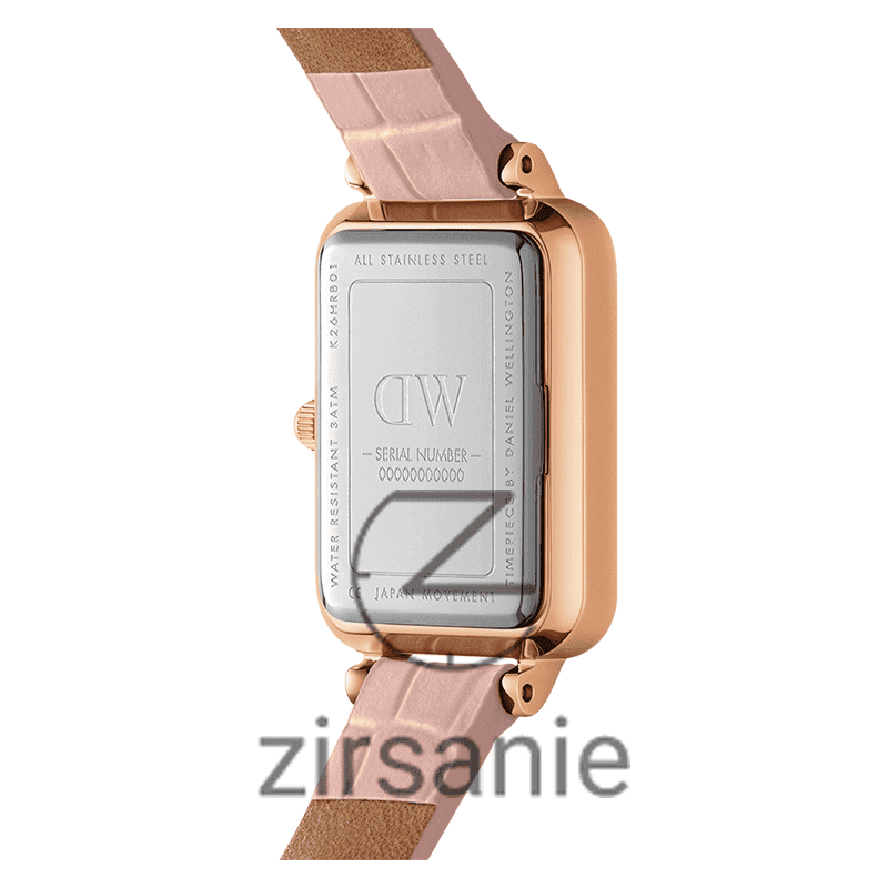 ساعت مچی زنانه دنیل ولینگتون Daniel Wellington Leather Rosegold Pink Square — تصویر ۴