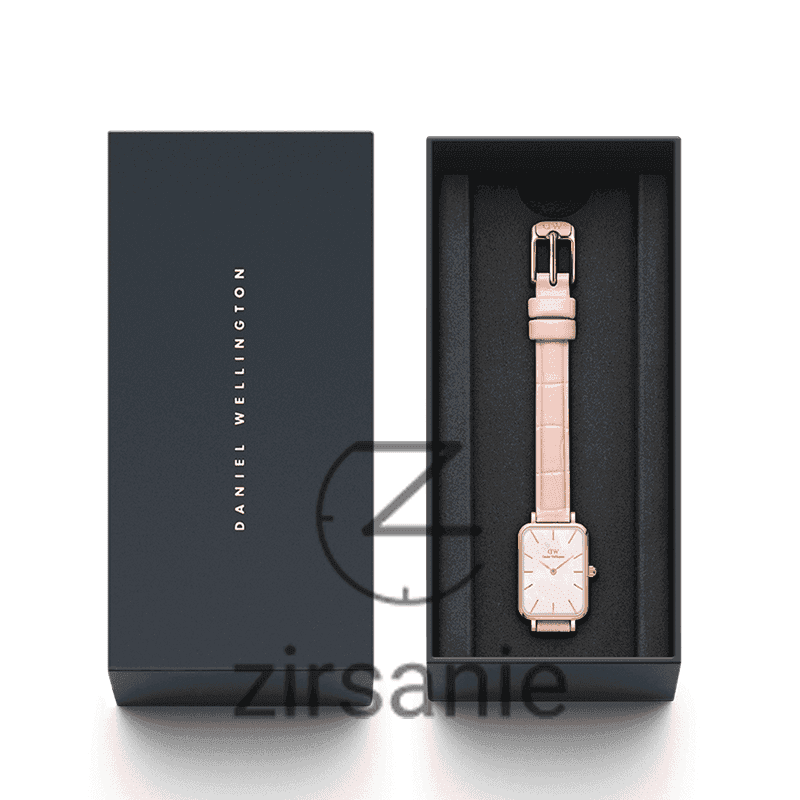 ساعت مچی زنانه دنیل ولینگتون Daniel Wellington Leather Rosegold Pink Square — تصویر ۵