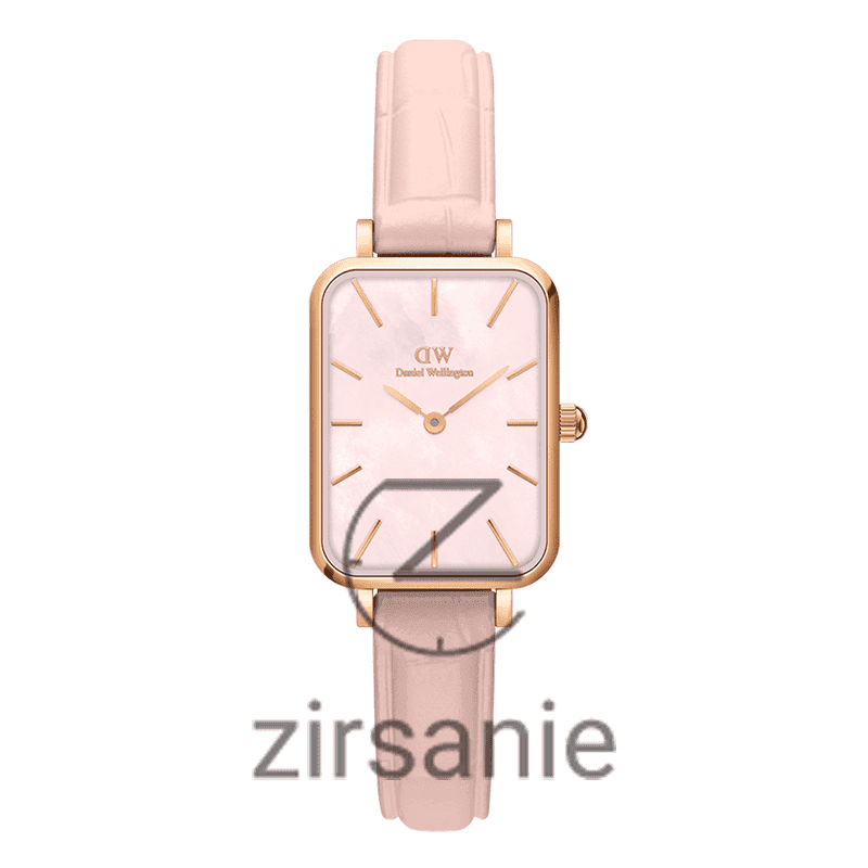ساعت مچی زنانه دنیل ولینگتون Daniel Wellington Leather Rosegold Pink Square