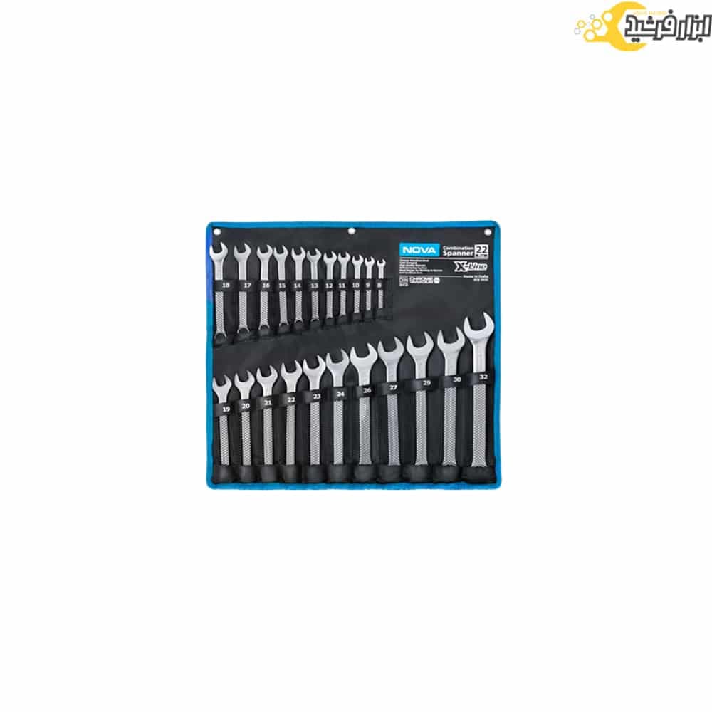 ست آچار یکسر رینگی 22عددی کیفی نووا مدل x-line 9432