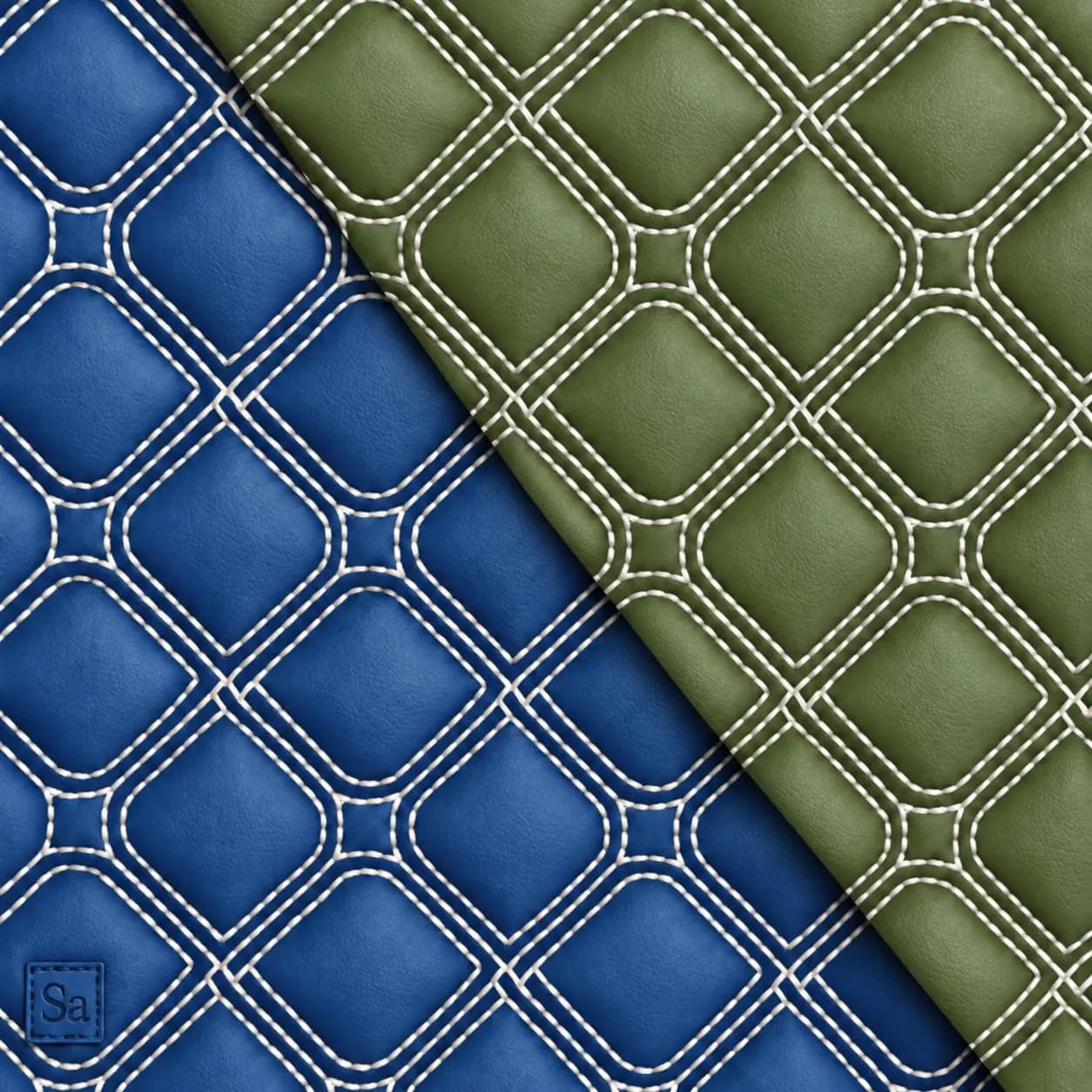 چرم PVC گل‌دوزی سه‌بعدی نقشینه سارووان – کد E-L-14