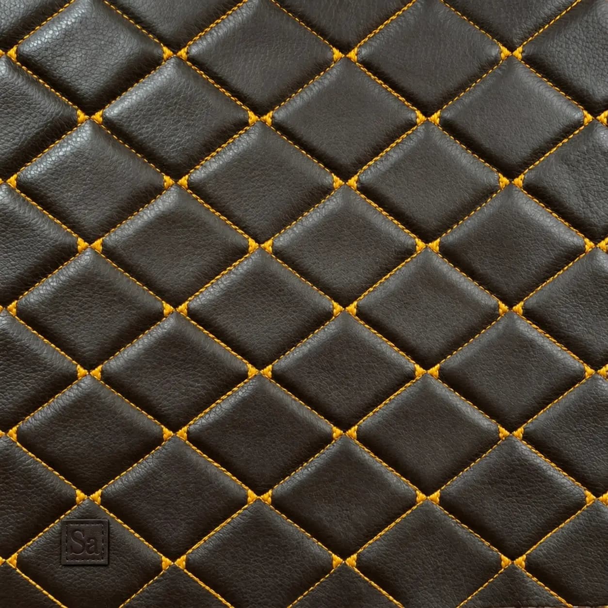 چرم PVC گل‌دوزی سه‌بعدی پاپیون لوزی سارووان – کد E-L-21 — تصویر ۸