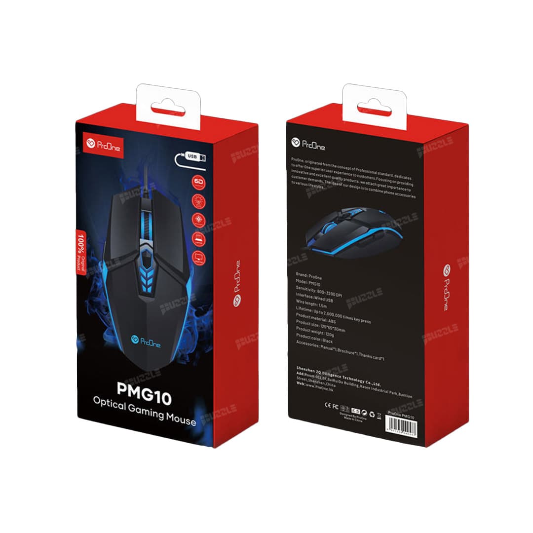ماوس باسیم گیمینگ ProOne مدل PMG10 – مشکی — تصویر ۷