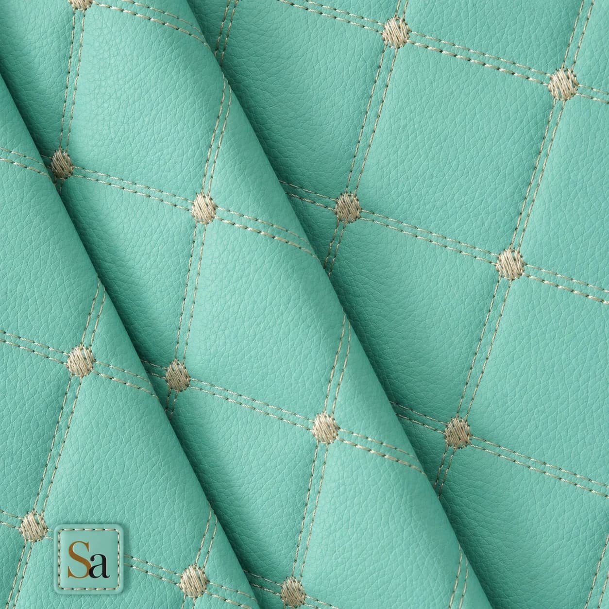 چرم PVC گل‌دوزی سه‌بعدی مروارید سارووان – کد E-L-29 — تصویر ۳