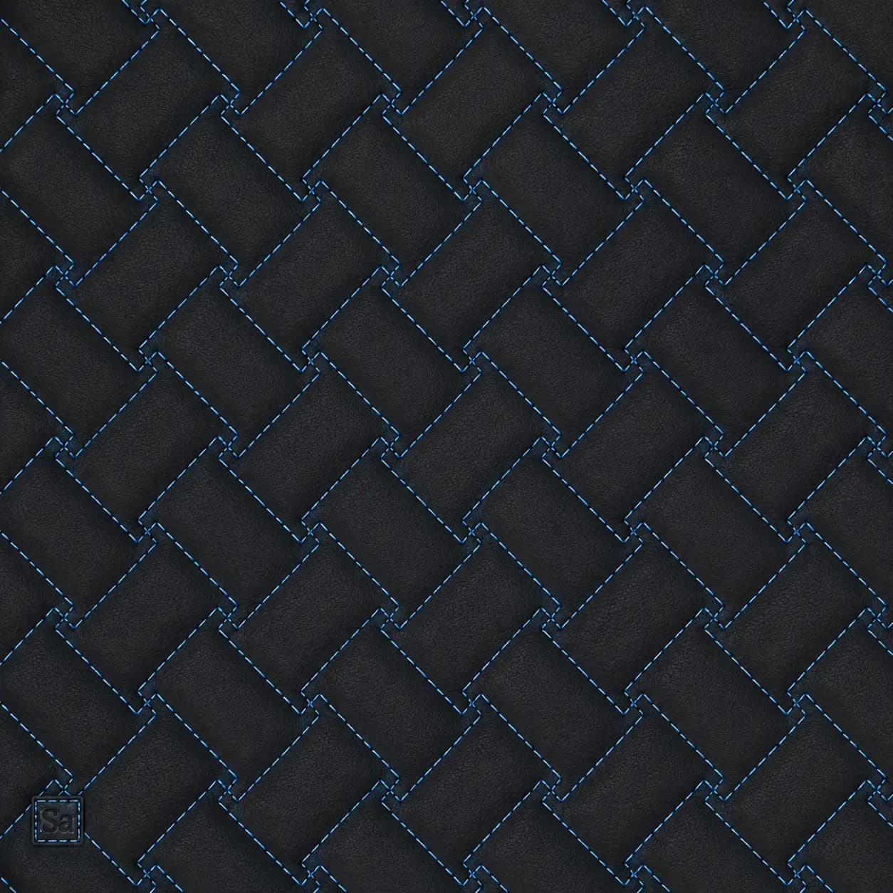 چرم PVC گل‌دوزی سه‌بعدی بافت سارووان – کد E-L-23 — تصویر ۷