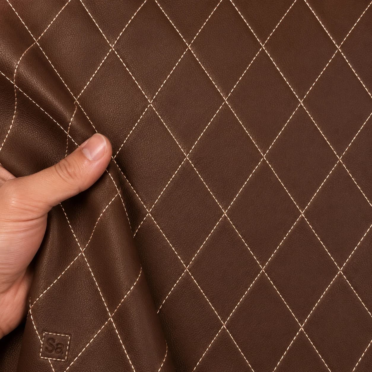 چرم PVC گلدوزی سهبعدی لوزی سارووان- کد E-L-26 — تصویر ۶