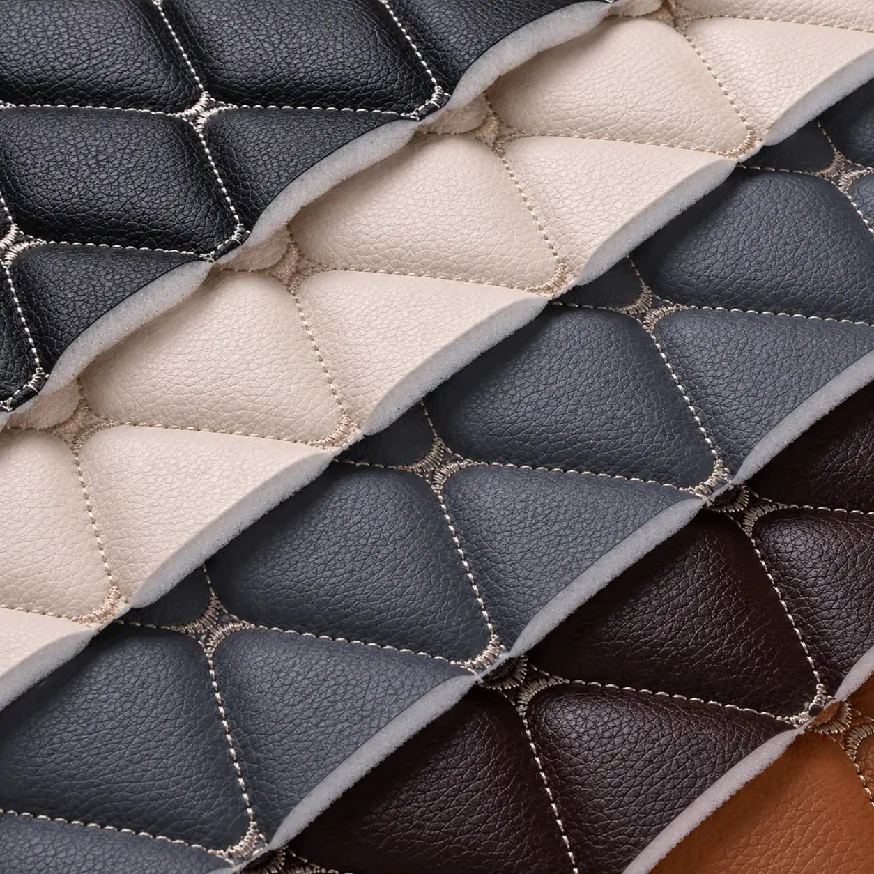 چرم PVC گلدوزی سهبعدی پاپیونی سارووان – کد E-L-۳۷ — تصویر ۵