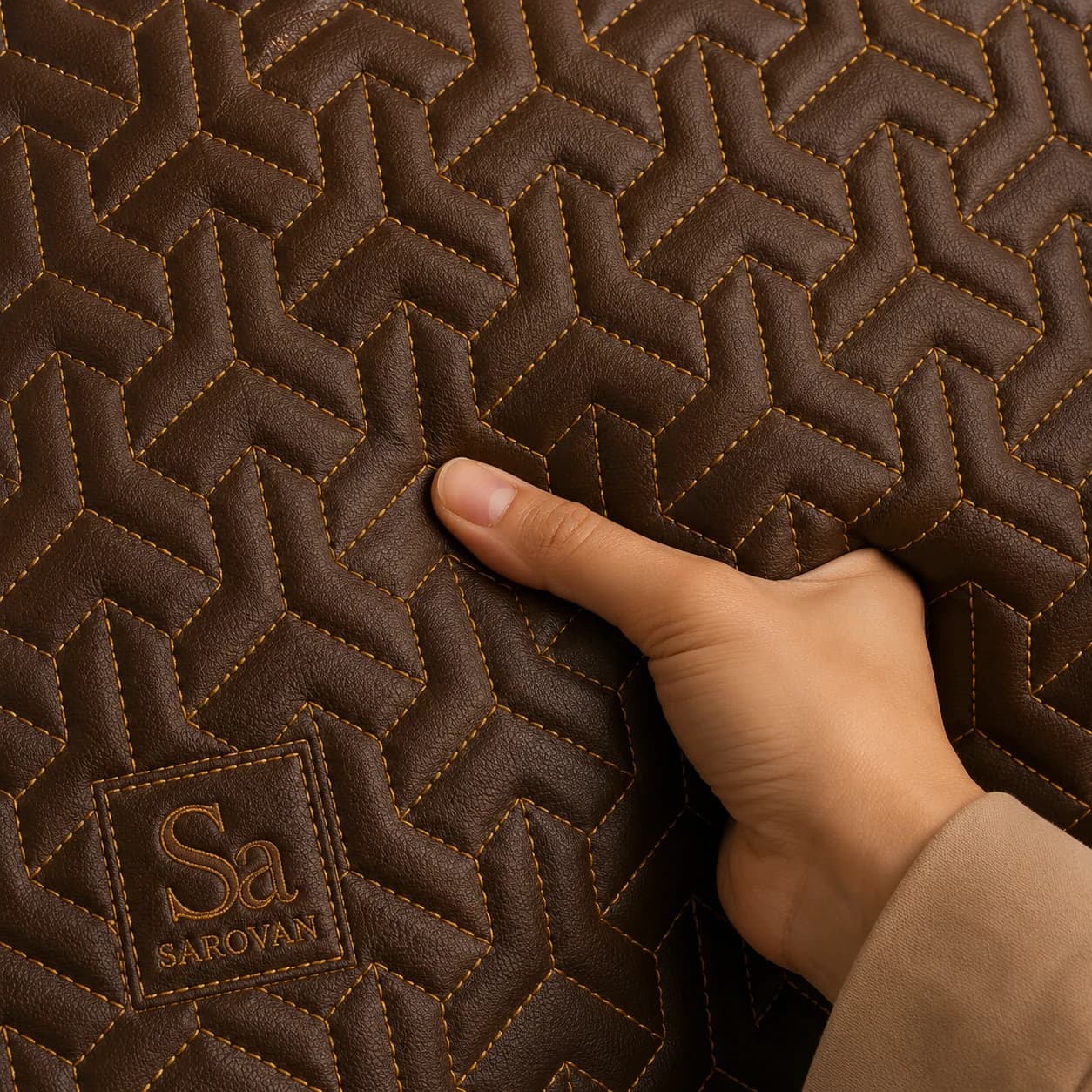 چرم PVC گلدوزی سهبعدی پیوند سارووان – کد E-L-۱۲ — تصویر ۸