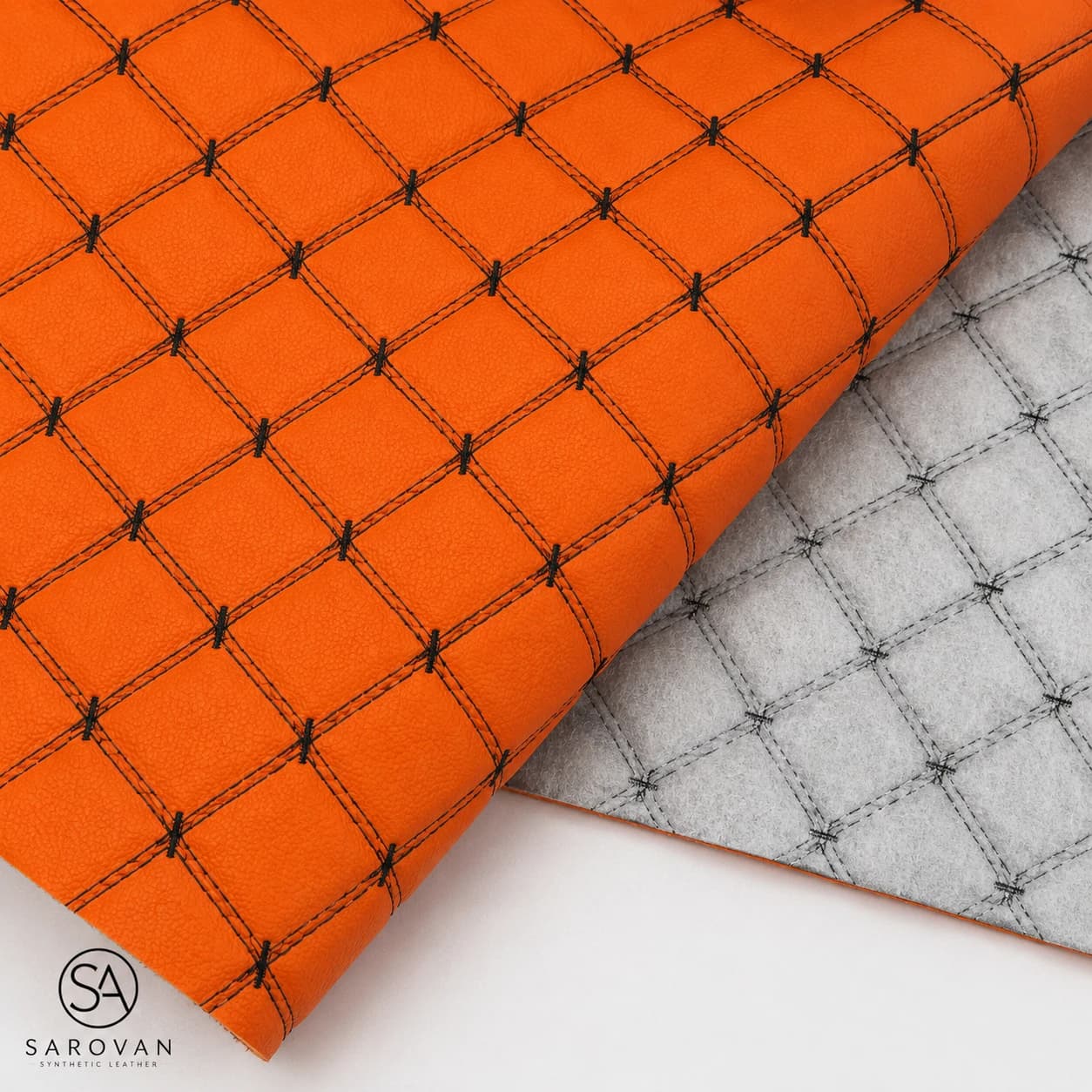 چرم PVC گل‌دوزی سه‌بعدی نت سارووان – کد E-L-۱۷ — تصویر ۳