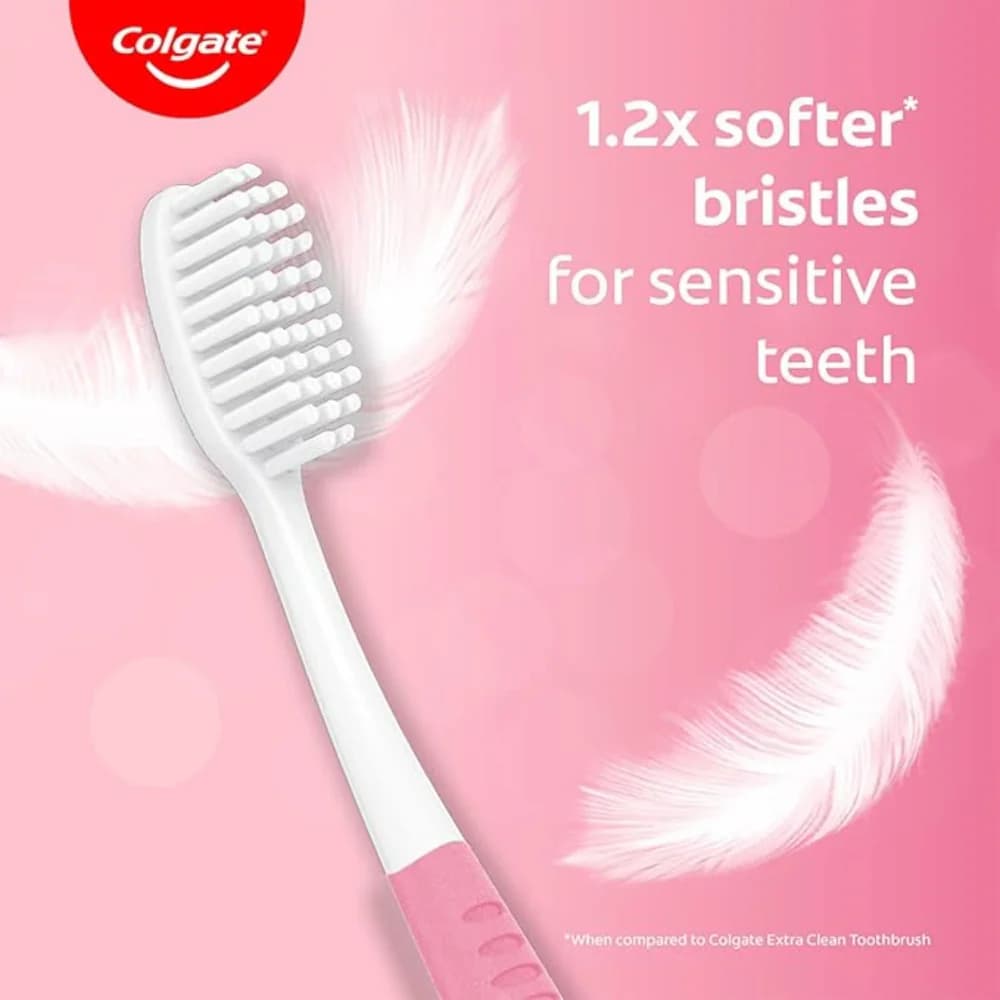 پک مسواک و خمیر دندان کلگیت Colgate Sensitive بسته 4 عددی با برس خیلی نرم — تصویر ۲
