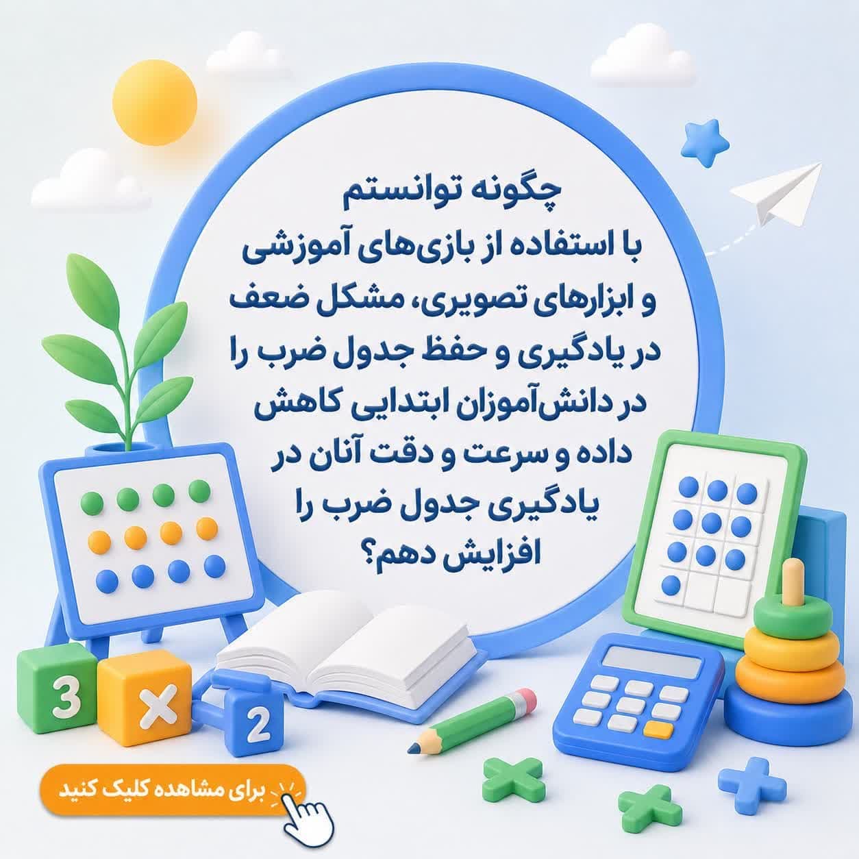 چگونه توانستم با استفاده از بازی‌های آموزشی و ابزارهای تصویری، مشکل ضعف در یادگیری و حفظ جدول ضرب را در دانش‌آموزان ابتدایی کاهش داده و سرعت و دقت آنان در یادگیری جدول ضرب را افزایش دهم؟