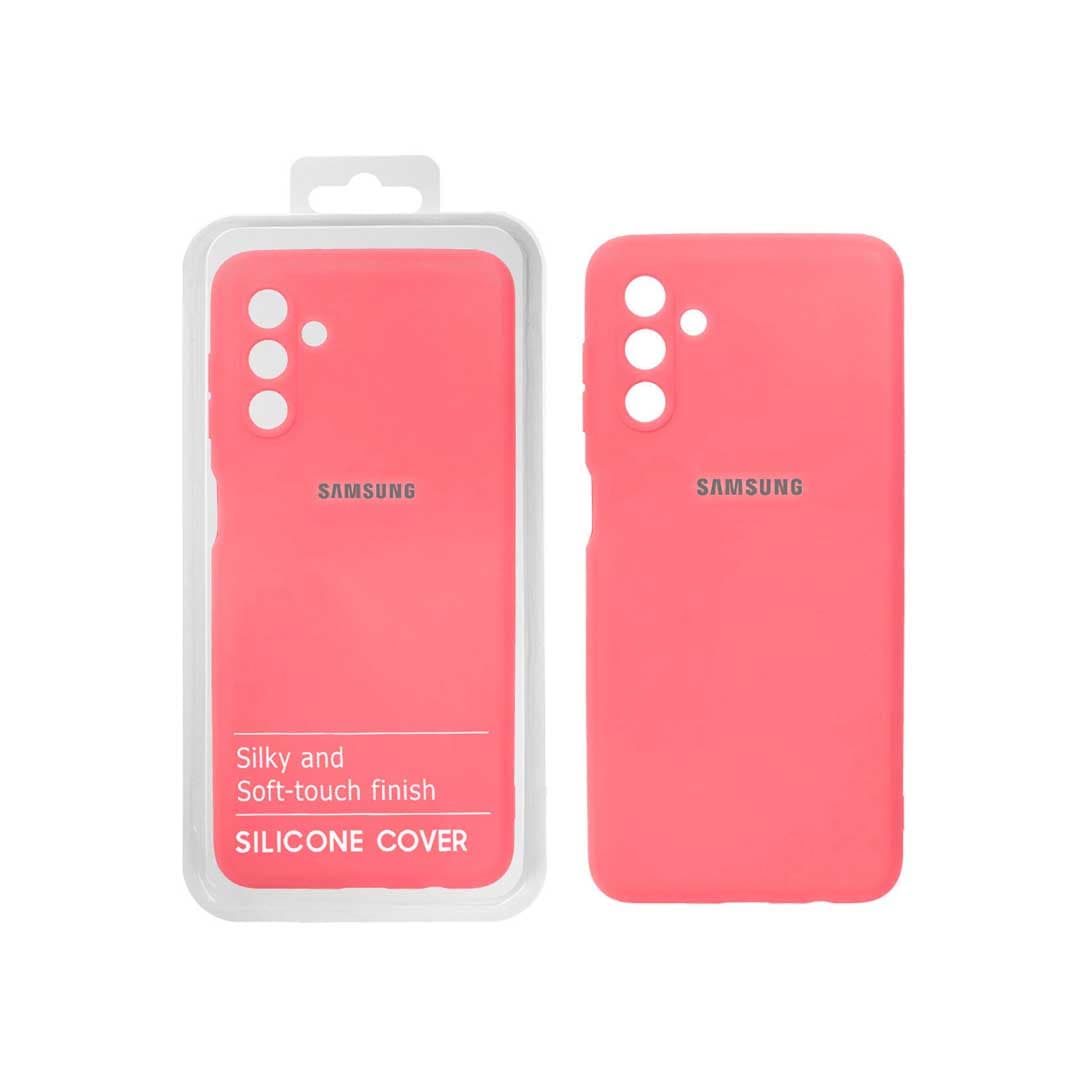 قاب سیلیکونی پاک کنی محافظ لنزدار Samsung A13(5G) – صورتی