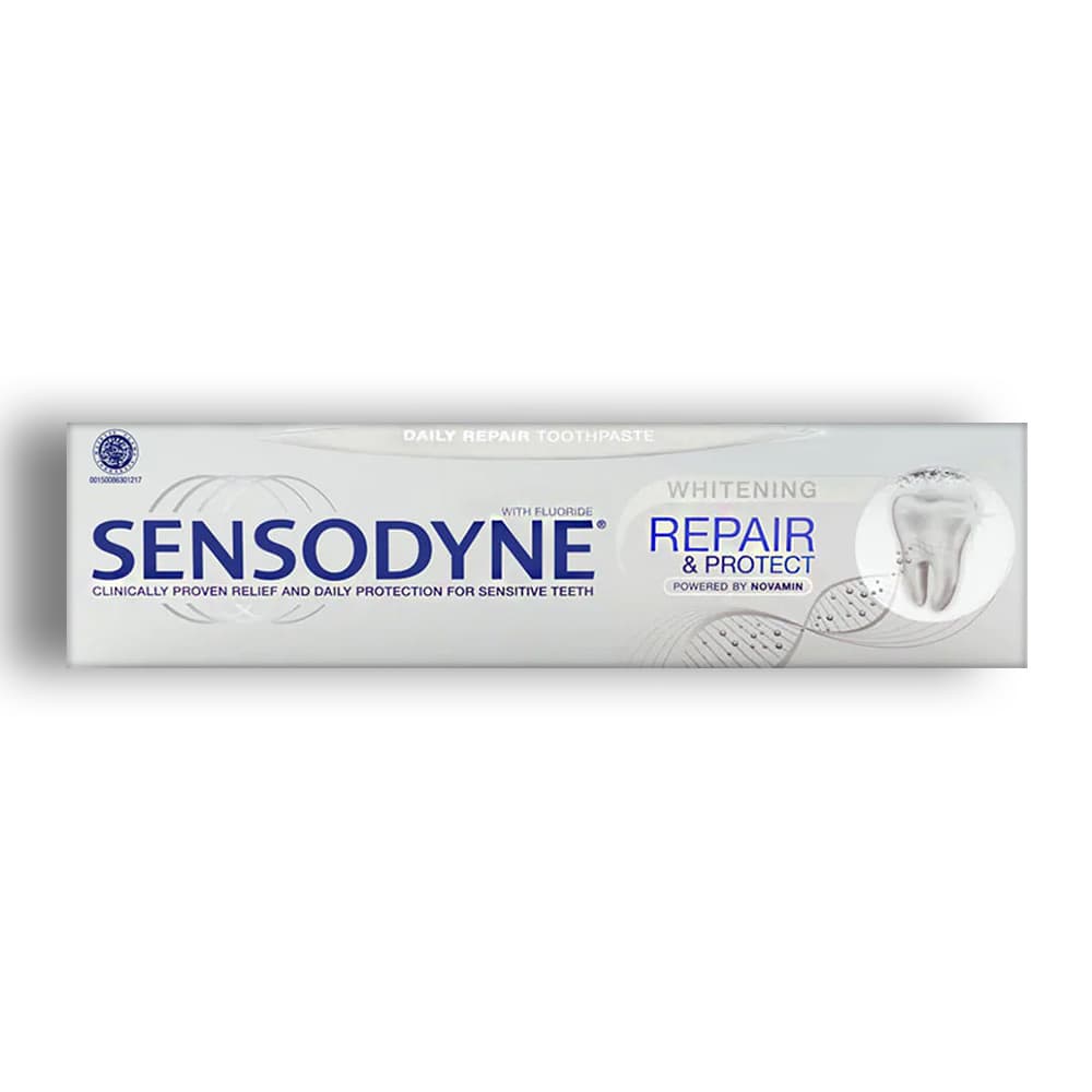 خمیر دندان ترمیم کننده و سفید کننده سنسوداین Sensodyne Repair Protect whitening حجم 100 گرم — تصویر ۲