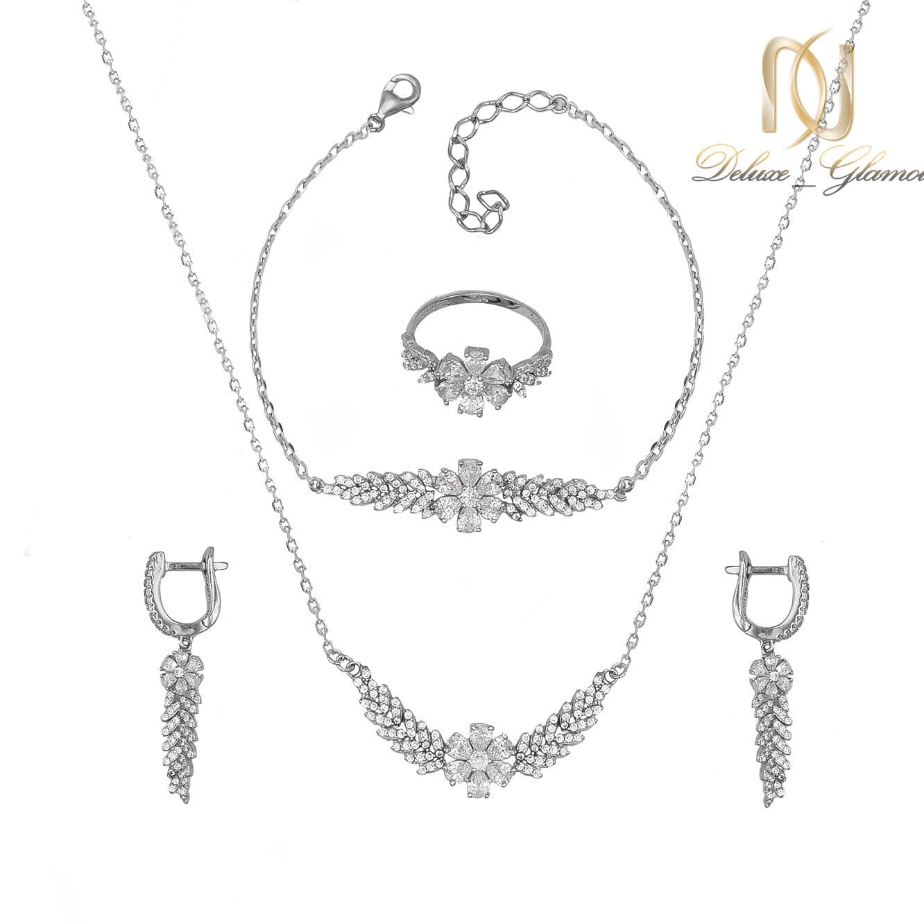 سرویس نقره زنانه طرح گل