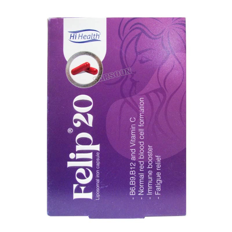 کپسول فلیپ 20 های هلث 30 عدد (تاریخ نزدیک) Hi Health Felip 20mg 30 caps