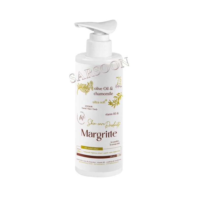 کرم مرطوب کننده زیتون و بابونه مارگریت 250 میلی لیتر Margritte Olive Oil And Chamomel Moisturizing Cream 250 ml