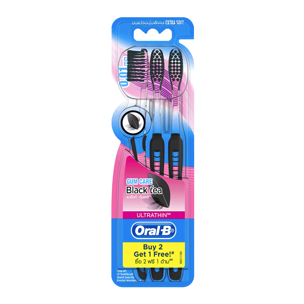 مسواک اورال بی با برس خیلی نرم Oral-B Black Tea بسته 3 عددی — تصویر ۲