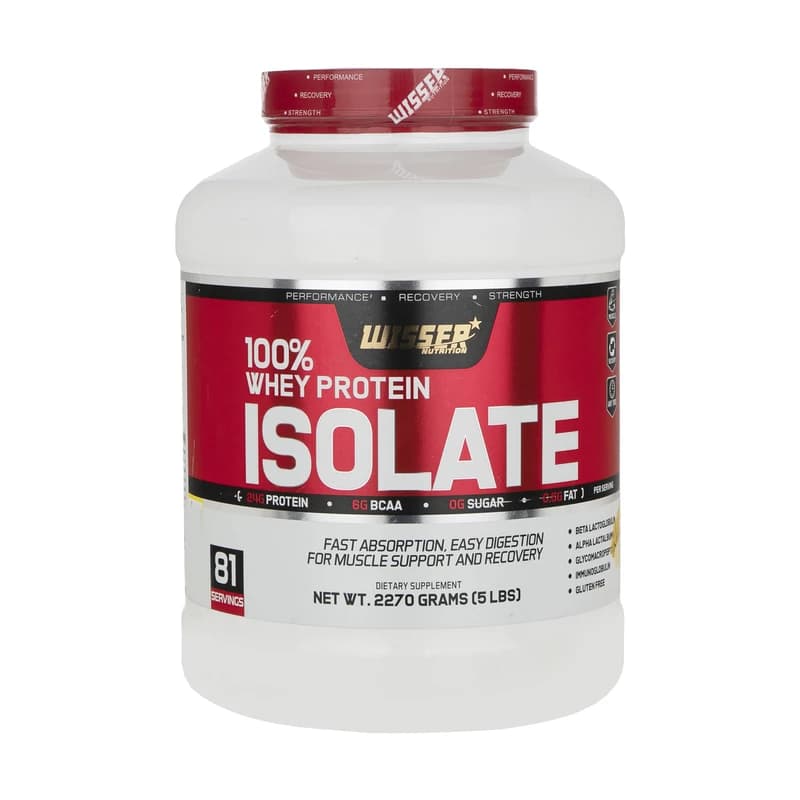 پودر وی پروتئین ایزوله ویثر 2270 گرم شکلاتی (پلمپ معیوب) Wisser Whey Protein Isolate Powder 2270 g