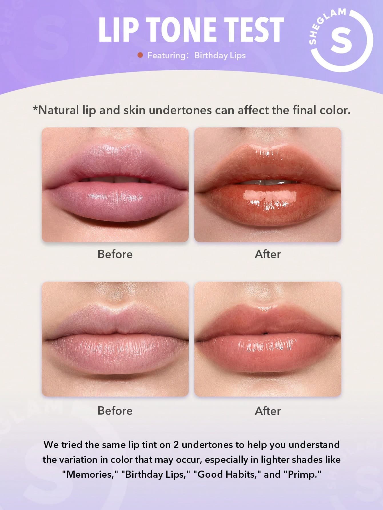 تینت لب شیگلم Sheglam Take a Hint Lip Tint رنگ Memories — تصویر ۴