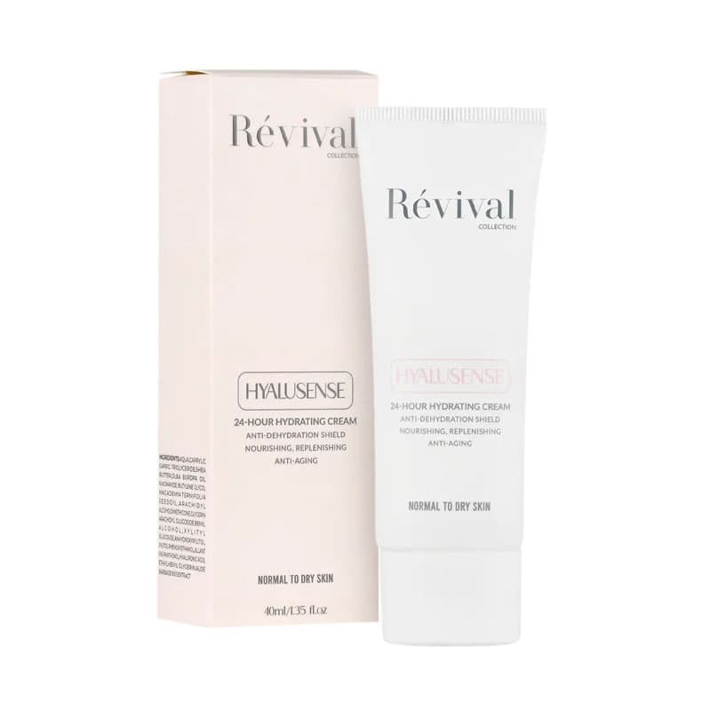 کرم آبرسان پوست نرمال و خشک هیالوسنس رویوال 40 میلی لیتر Revival Hyalusense 24-Hour Hydrating Crean Dry Skin 40ml