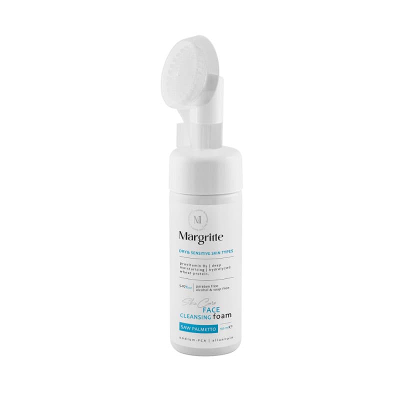فوم شستشوی صورت پوست خشک و حساس مارگریت 150 میلی لیتر Margritte Face Cleansing Foam For Dry And Sensitive Skin Types 150 ml