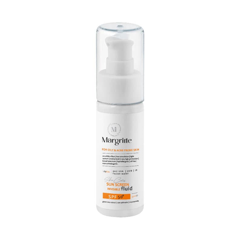 فلوئید ضد آفتاب پوست نرمال تا خشک SPF50 مارگریت 50 میلی لیتر Margritte SPF50 Sunscreen Fluid For Normal And Dry Skin 50 ml