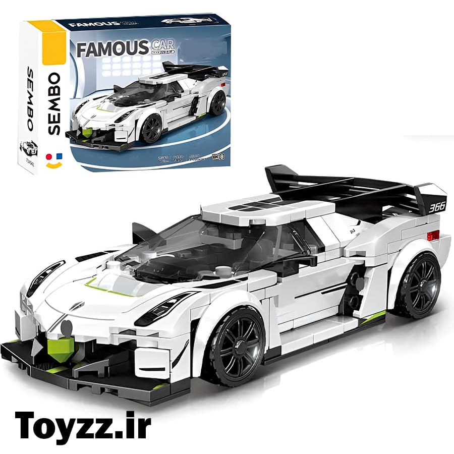 ساختنی لگو ماشین برند سمبو بلاک مدل SEMBO BLOCK FAMOUS CAR 714542