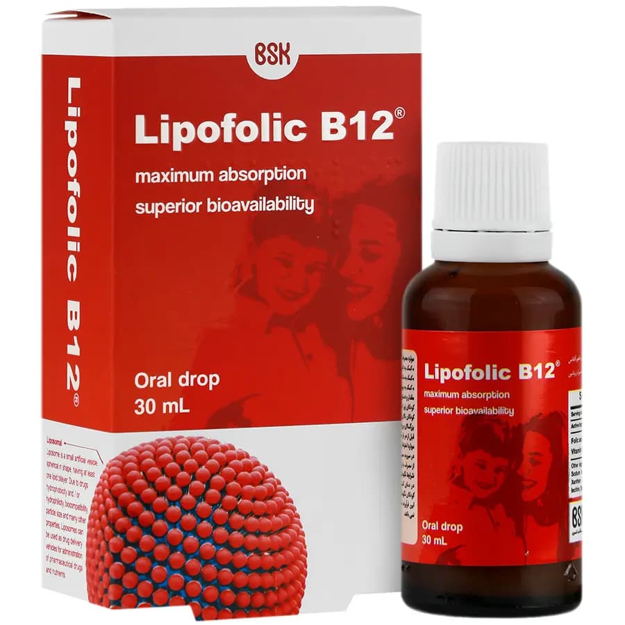 قطره لیپوفولیک ب12 بی اس کی Lipofolic B12