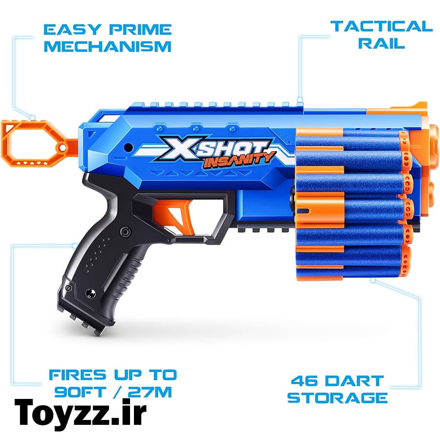 تفنگ ایکس شات X-SHOT سری InsanityManic کد 36603 — تصویر ۴
