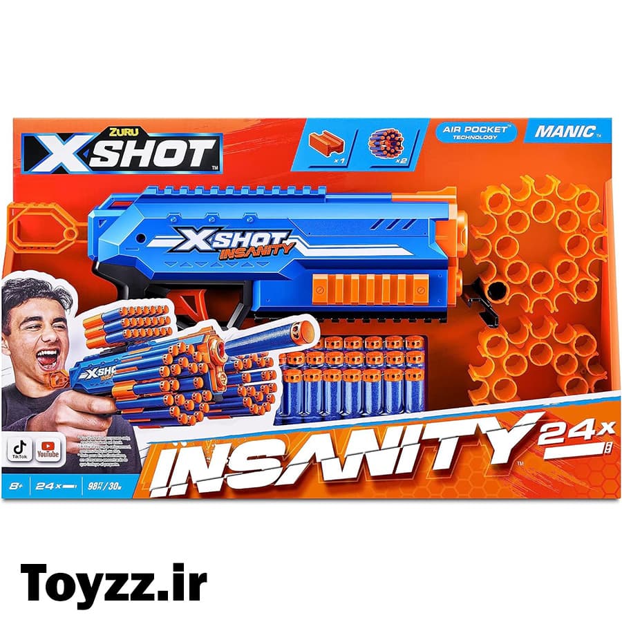 تفنگ ایکس شات X-SHOT سری InsanityManic کد 36603