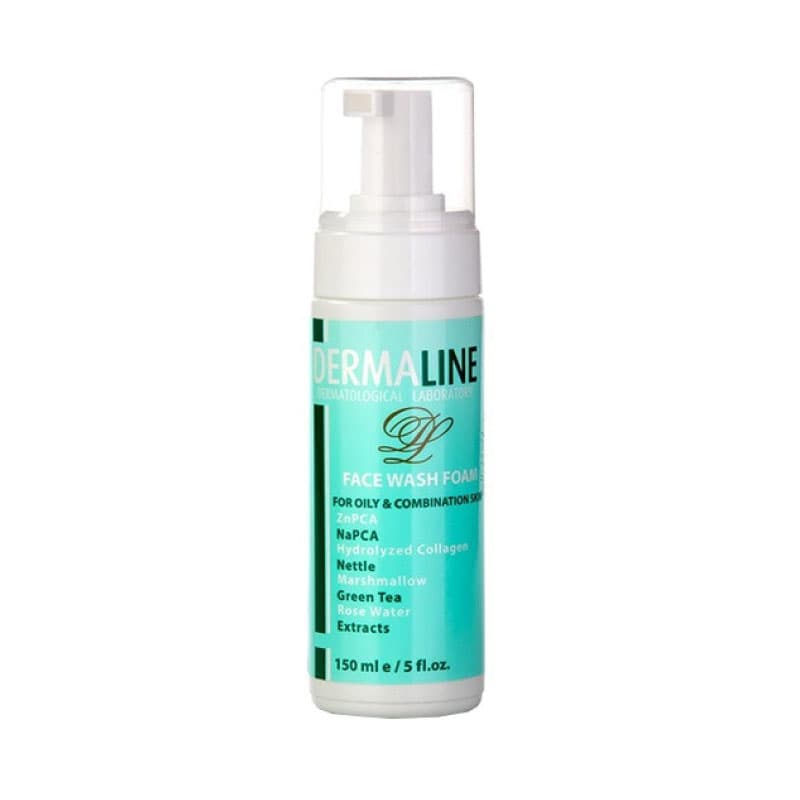 فوم شوینده صورت پوست چرب درمالاین 150 میلی لیتر Dermaline Face Wash Foam For Oily And Combination Skin