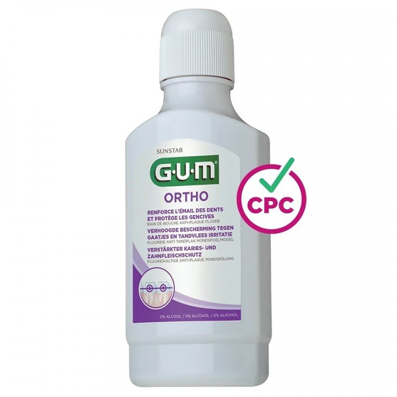 دهانشویه مخصوص ارتودنسی جی یو ام Gum Ortho حجم 300 میل — تصویر ۲