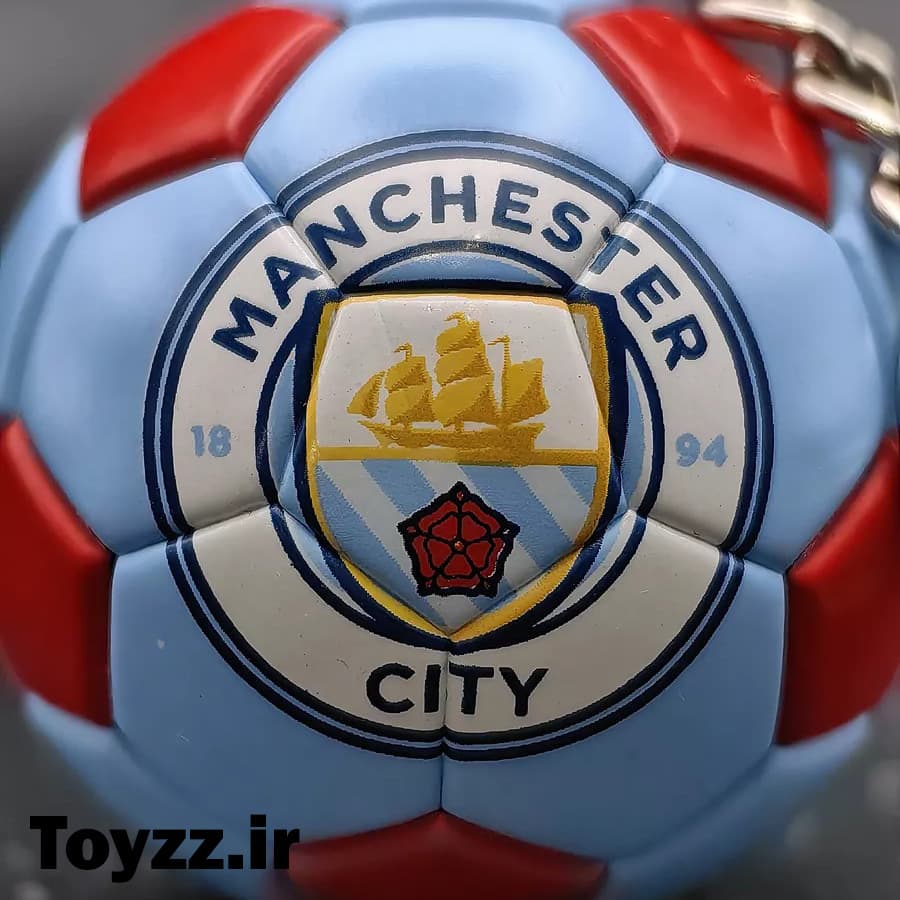 جاکلیدی طرح توپ فوتبال مدل باشگاه منچستر سیتی MACHESTER CITY — تصویر ۴