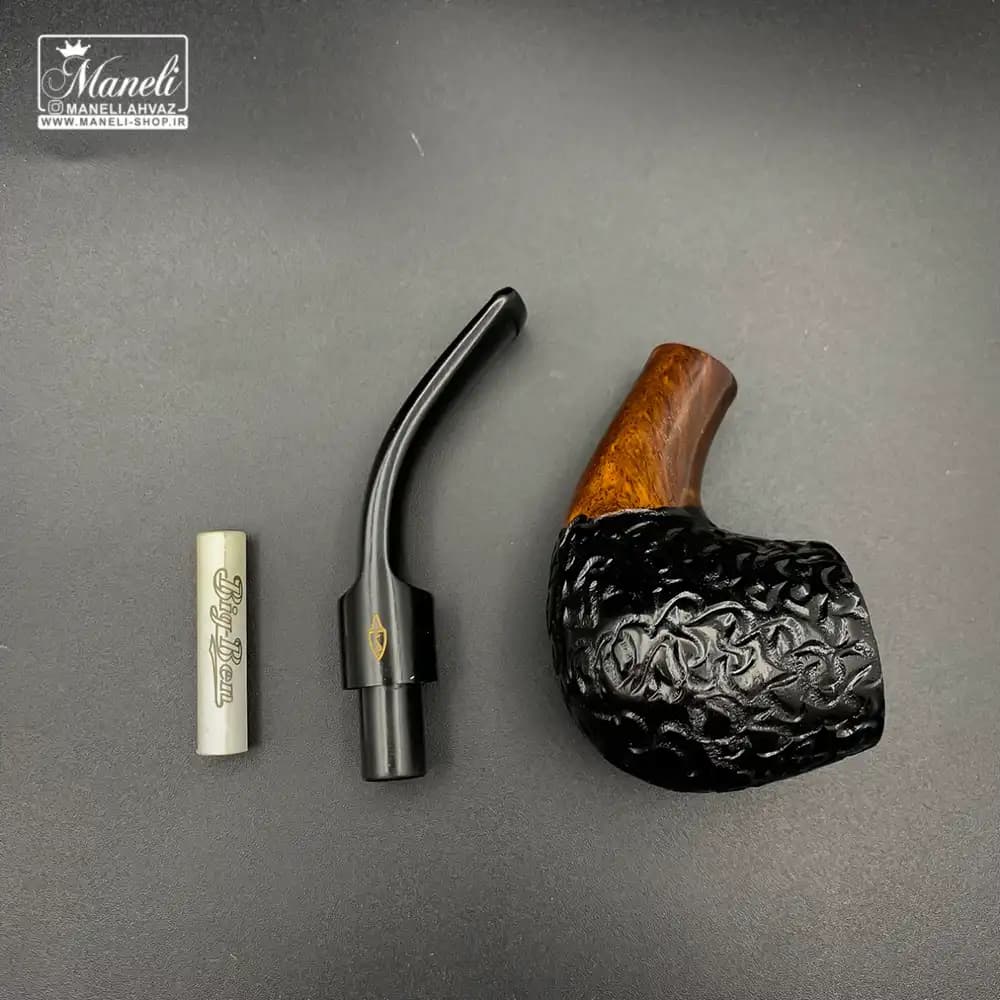 پیپ چوبی ساوینلی (savinelli) طرح قهوه ای مشکی — تصویر ۴