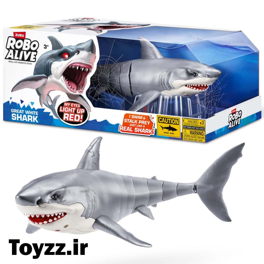 اسباب بازی کوسه رباتیک برند زورو روبو الایو Robo Alive Great White Shark