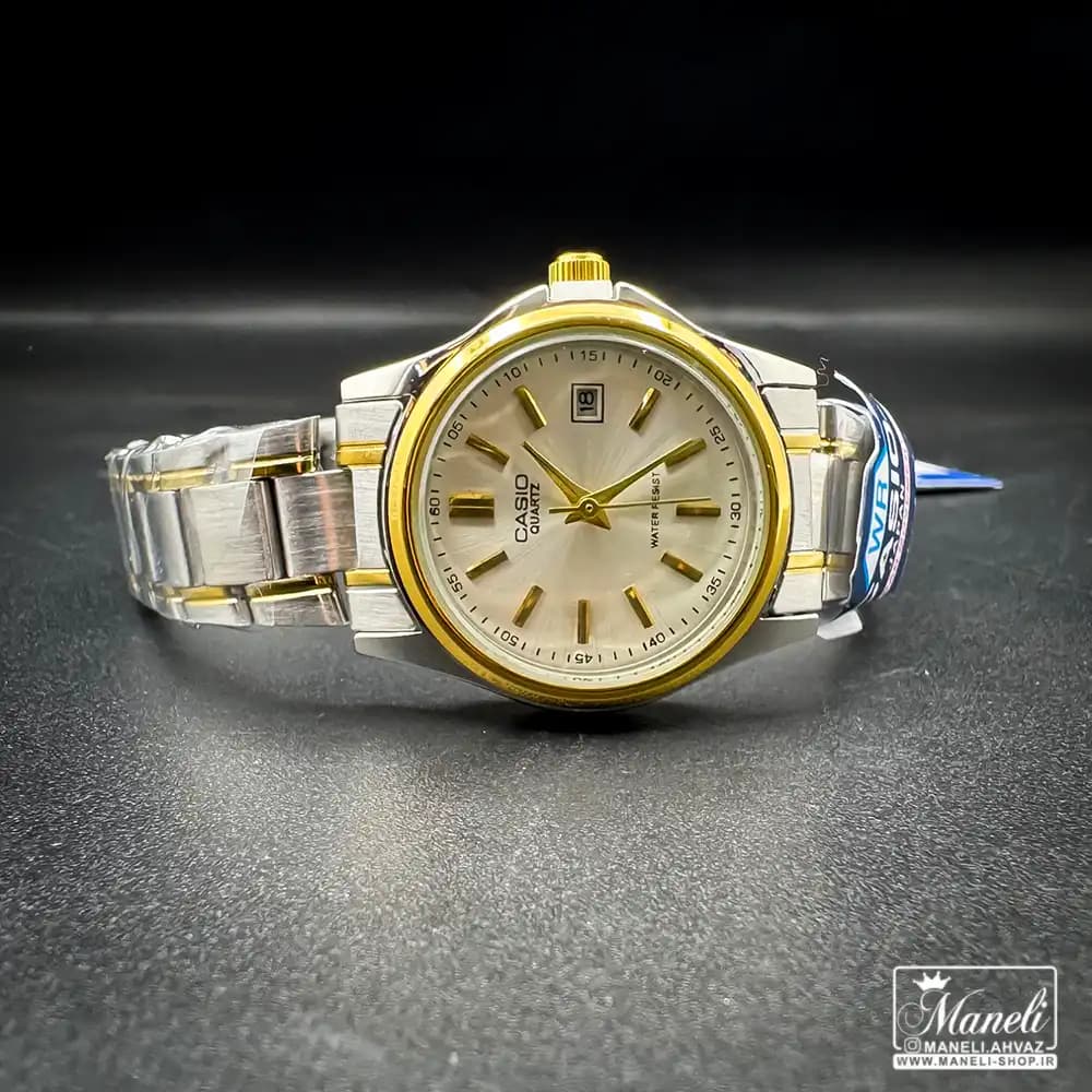 ساعت زنانه کاسیو صفحه گرد دورنگ Casio — تصویر ۴