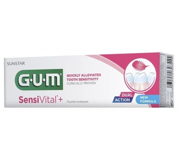 خمیردندان فلورایدی دندان‌های حساس جی یو ام GUM Sensivital+ حجم 75 میل