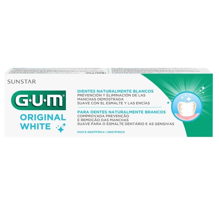 خمیردندان سفید کننده جی یو ام Gum Original White حجم 75 میل