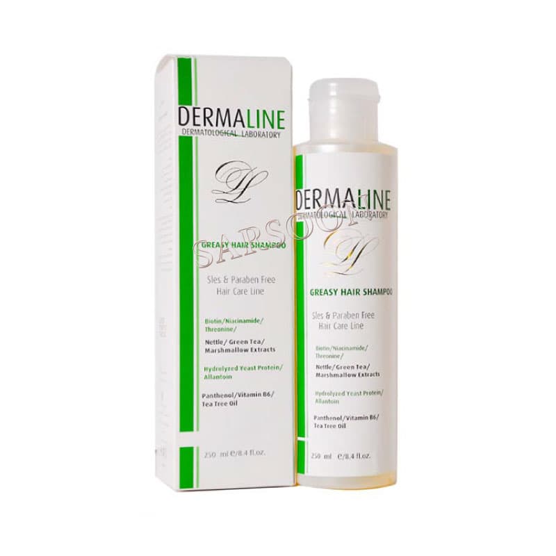 شامپو مو چرب درمالاین 250 میلی لیتر Dermaline Greasy Hair Shampoo 250 ml